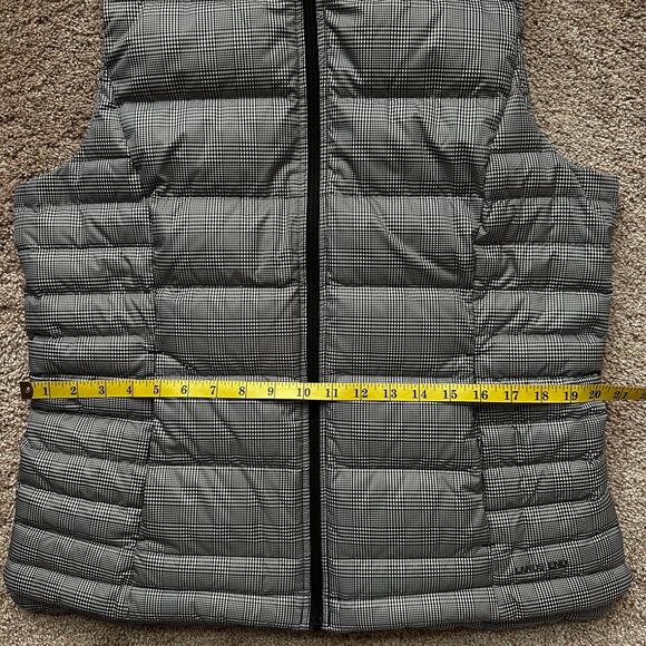 Lands' End Vest Down Filled Quilted Glen Check Black White Womens Medium Outdoor - Picture 12 of 14